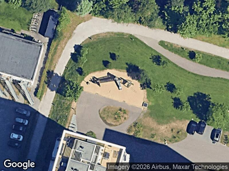 Satellitfoto af Legepladsen v. Søren Frichs Vej