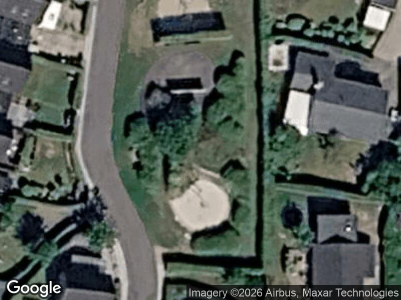 Satellitfoto af Legepladsen med cykelbanen