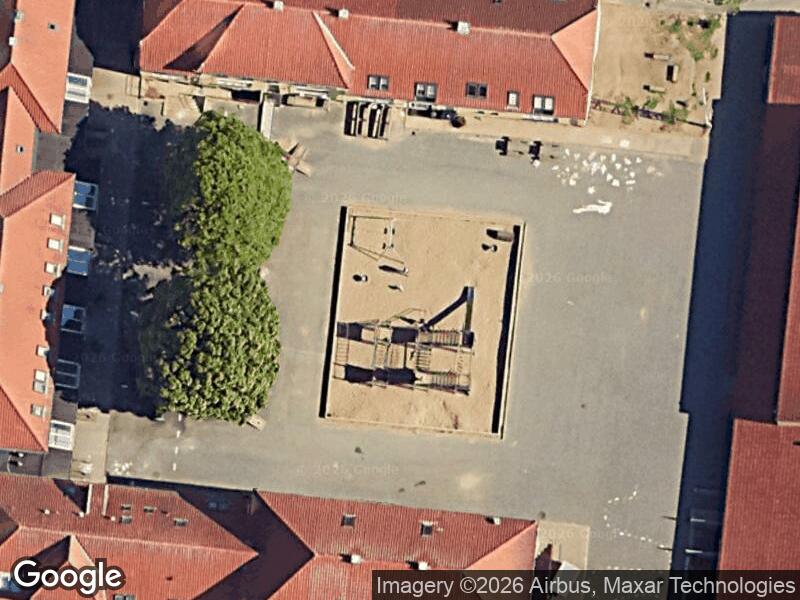 Satellitfoto af Legepladsen v. Mester Eriks Vej
