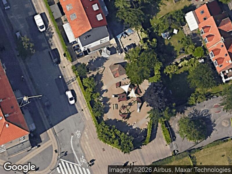 Satellitfoto af Legepladsen i Moselgade ved Lergravsvej