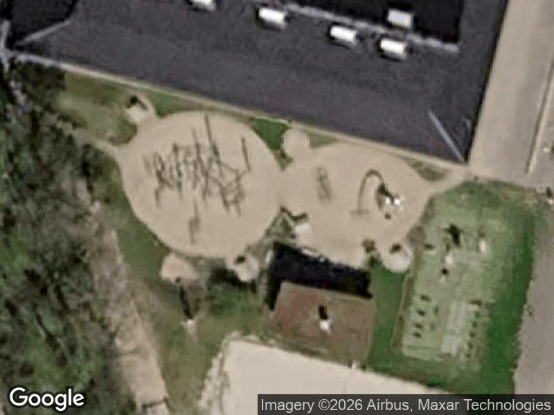 Satellitfoto af Legepladsen ved Virklund (hallen)
