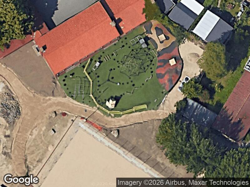 Satellitfoto af Legepladsen i Pioparken ved Hf. Frem