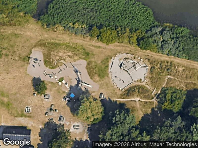 Satellitfoto af Legepladsen i Strandparken ved Svingelstien