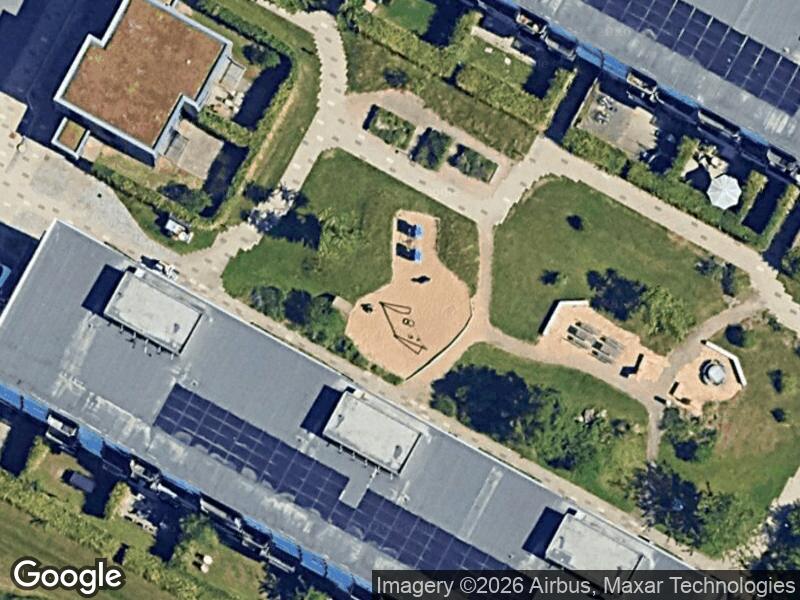 Satellitfoto af Legepladsen v. Rosenhøj Allé