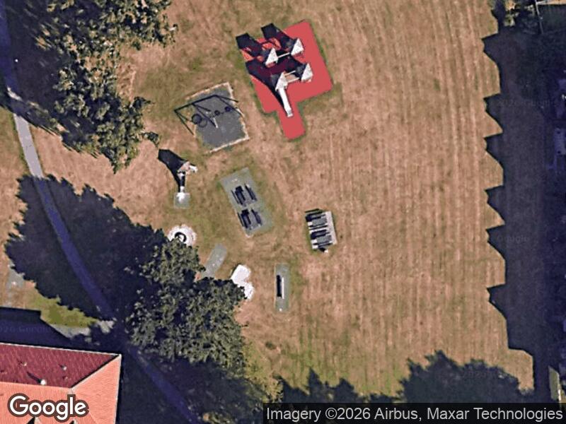 Satellitfoto af Legepladsen ved Melagervej
