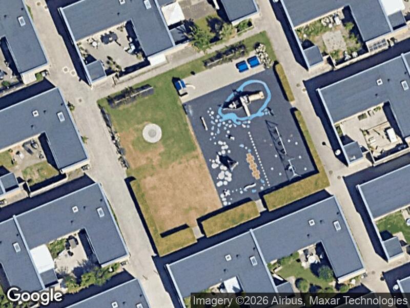 Satellitfoto af Legepladsen v. Lystruplund