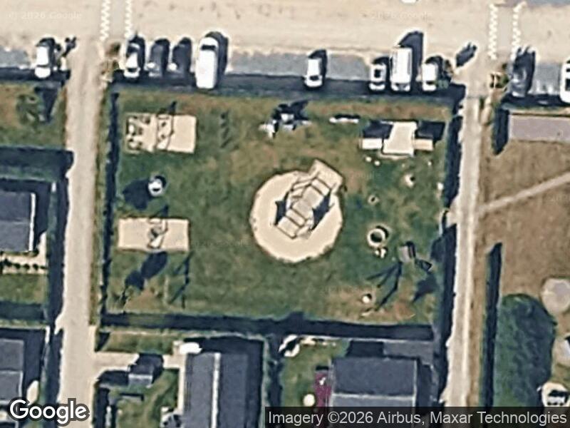 Satellitfoto af Legepladsen v. Kløverstien