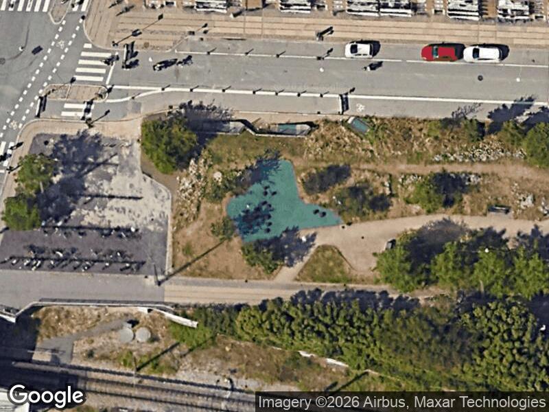 Satellitfoto af Legepladsen på Sønder Boulevard ved Carlsberg Station