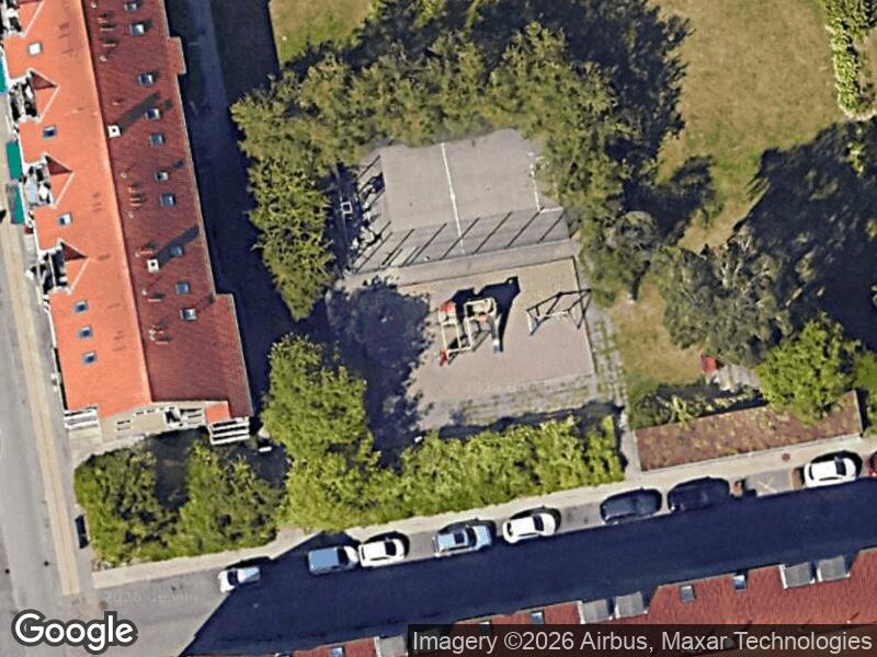 Satellitfoto af Legepladsen v. Jacob Lindbergs Vej