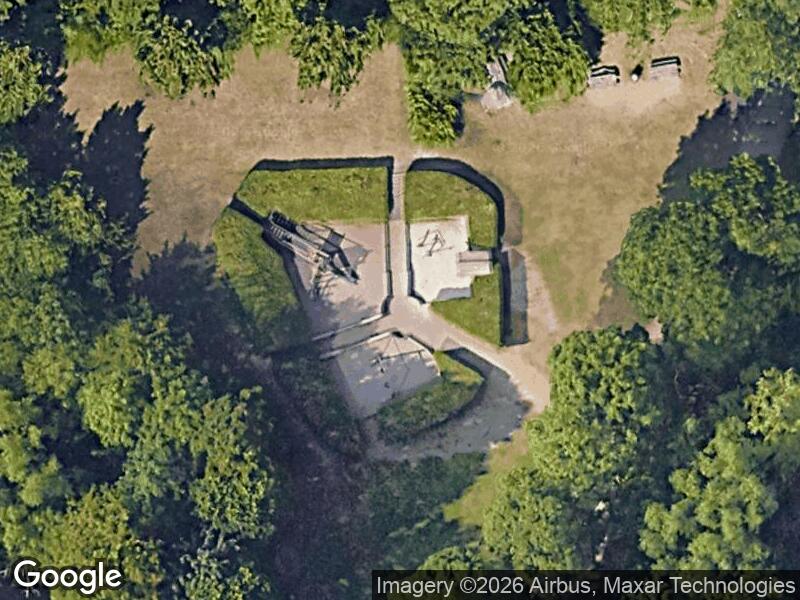Satellitfoto af Legepladsen på Kastellet ved Folke Bernadottes Alle/Grønningen