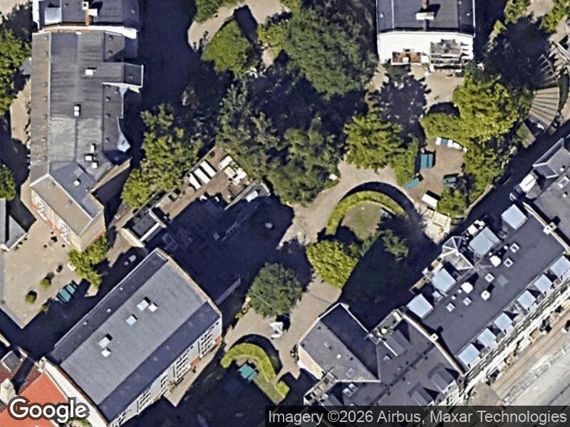 Satellitfoto af Rosenvængets legeplads