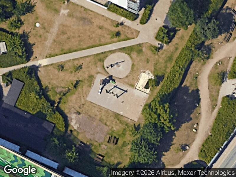 Satellitfoto af Legepladsen v. Jens Otto Krags Gade