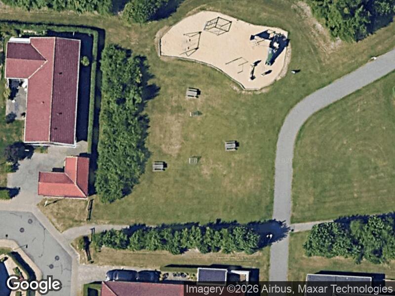 Satellitfoto af Legepladsen ved markerne