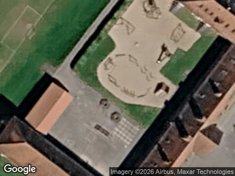 Satellitfoto af Ødis skoles legeplads