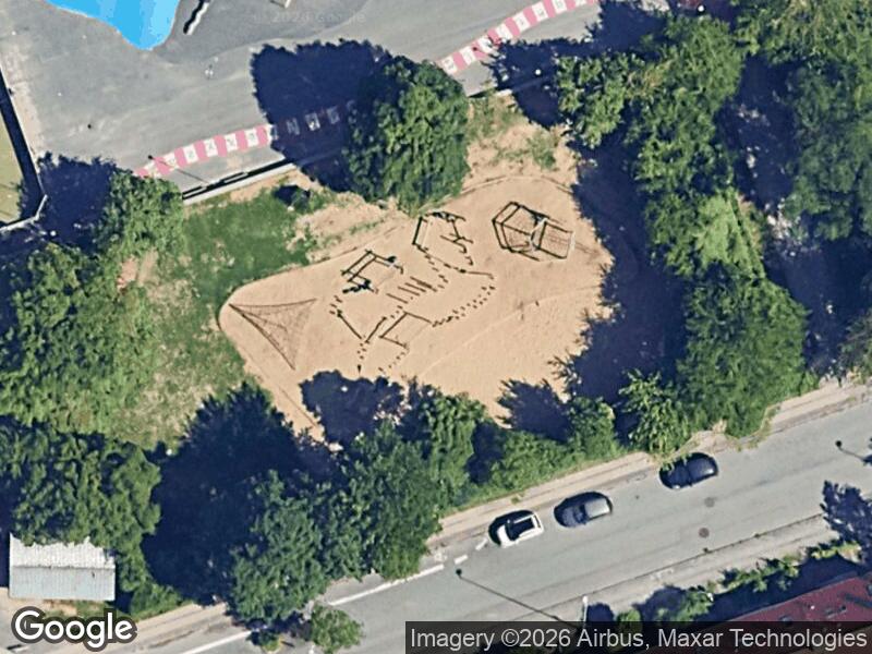 Satellitfoto af Legepladsen v. C.A. Thyregods Vej