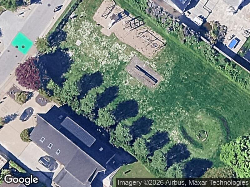 Satellitfoto af Tranegildestrand Grundejerforenings legeplads