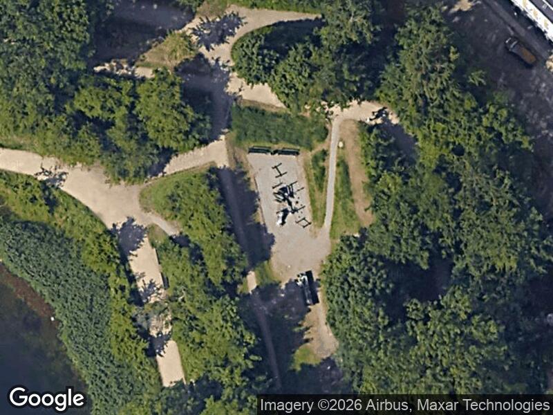 Satellitfoto af Legepladsen på Christianshavns Vold - Panterens Bastion