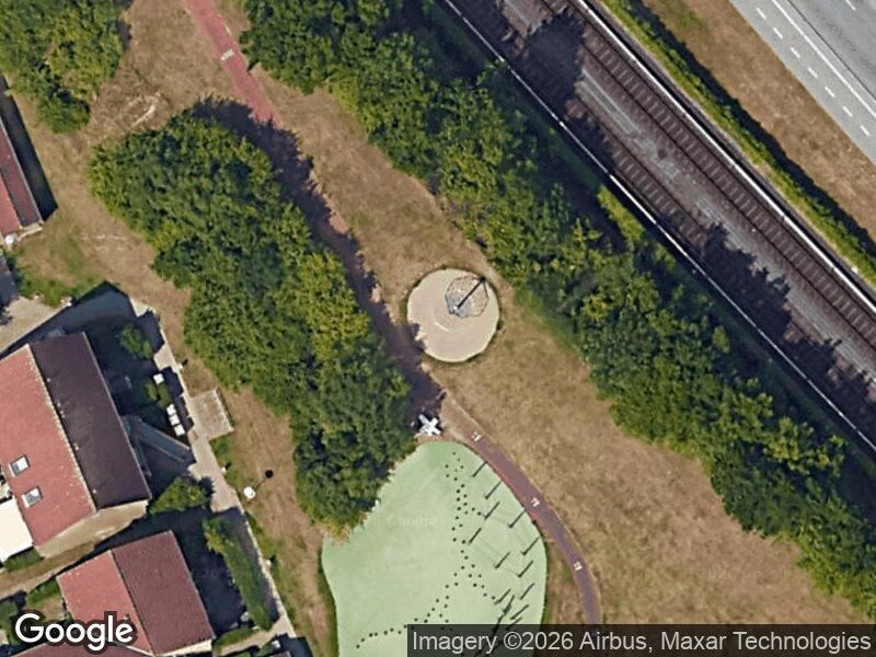 Satellitfoto af Legepladsen i Vægterparken (sydøst)
