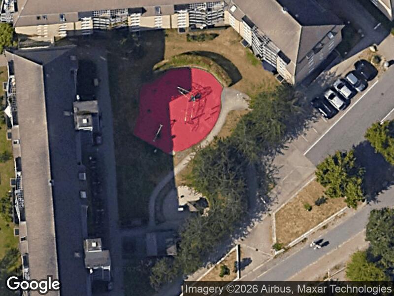 Satellitfoto af Legepladsen v. Carl Th. Dreyers Vej