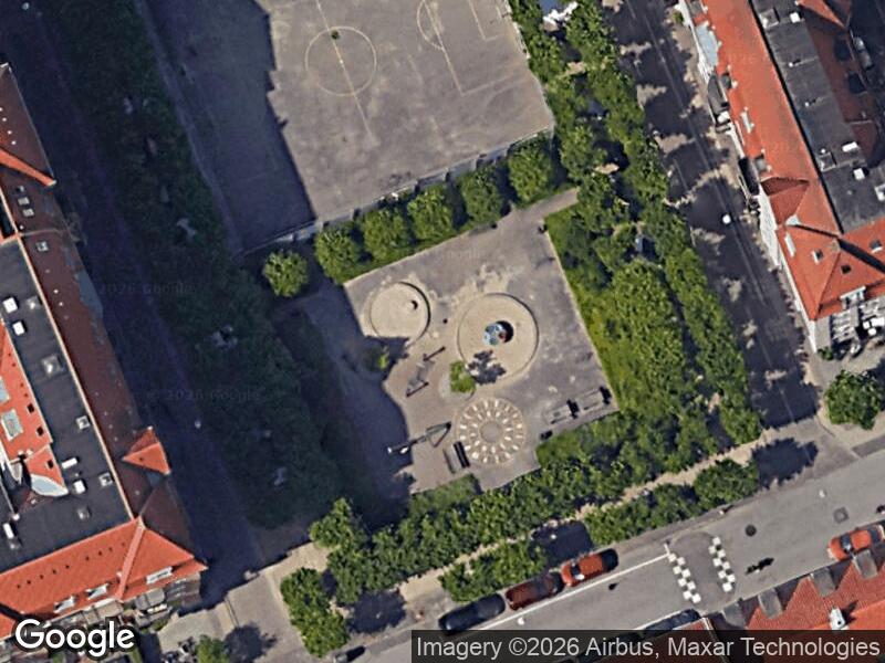 Satellitfoto af Legepladsen i Norgesgade