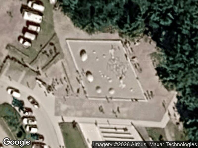 Satellitfoto af Møns Klint - handicapegnet boardwalk