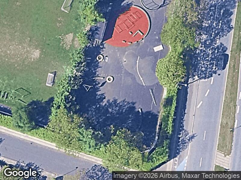 Satellitfoto af Legepladsen v. Fiskebækvej