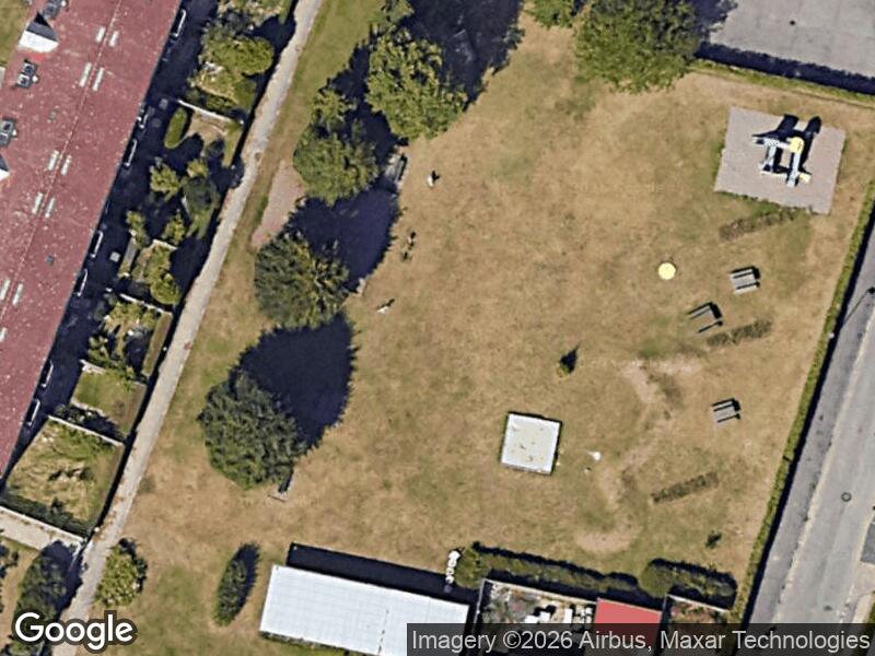 Satellitfoto af Legepladsen v. Merløsevej