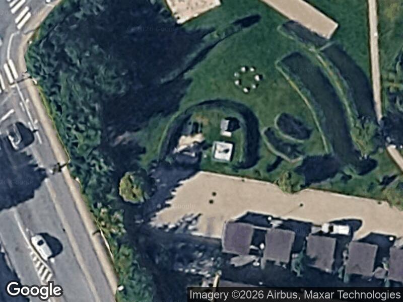 Satellitfoto af Legepladsen v. Løvsangervej