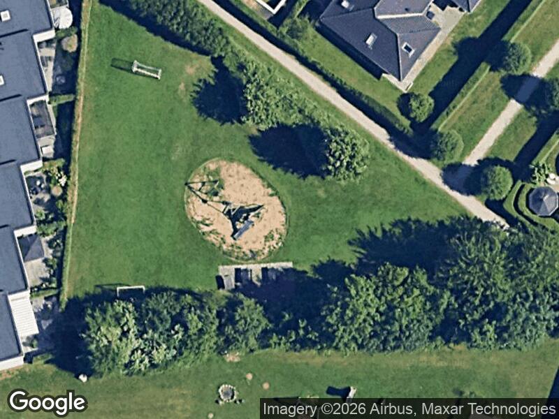 Satellitfoto af Råhøjtoften legeplads