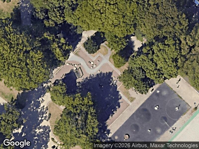 Satellitfoto af Legepladsen i Fælledparken ved Serridslevvej nord