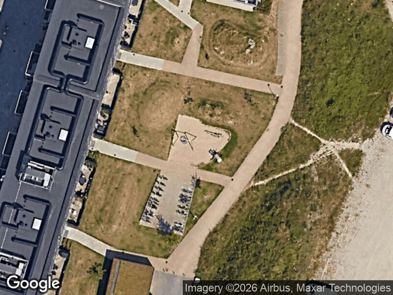 Satellitfoto af Legepladsen v. Robert Jacobsens Vej