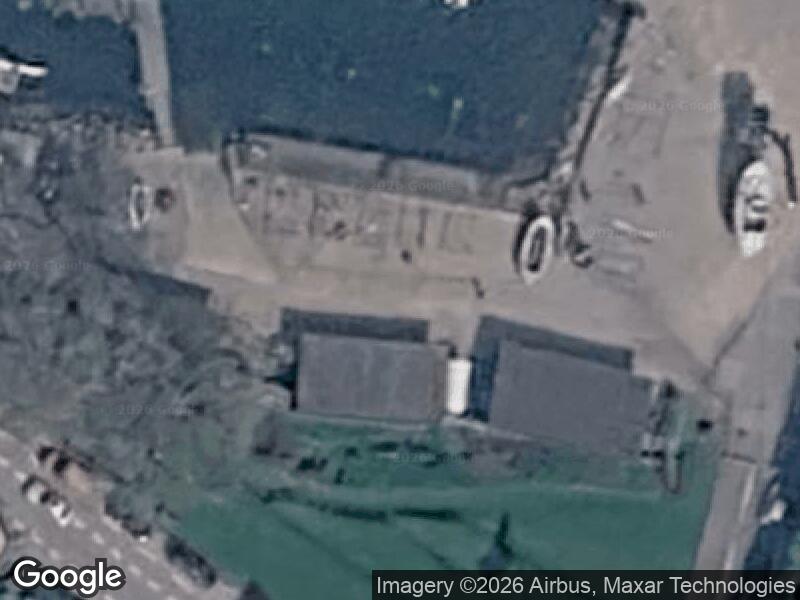 Satellitfoto af Troense Havn, to gynger