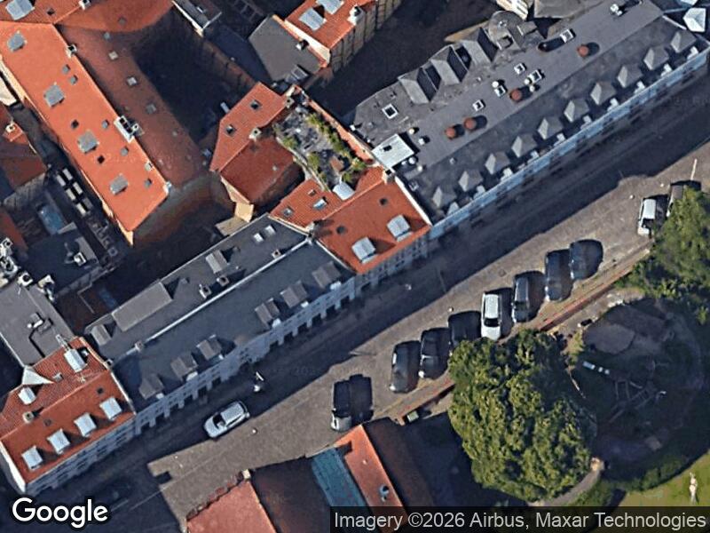 Satellitfoto af Helligåndskirkens legeplads