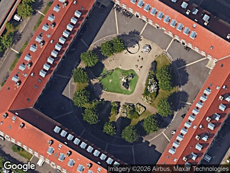 Satellitfoto af Legepladsen v. Vilhelm Thomsens Allé