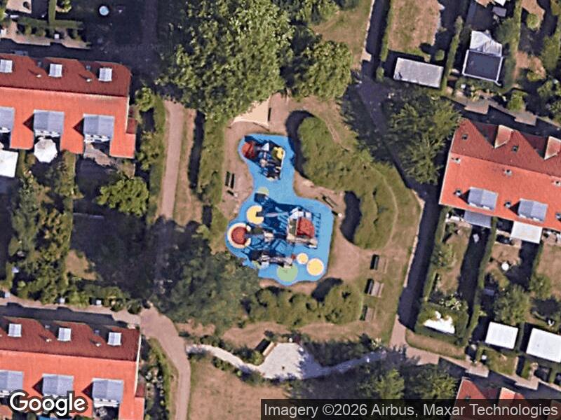 Satellitfoto af Legepladsen ved Thorsvang