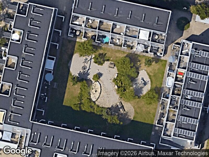 Satellitfoto af Legepladsen v. Amagerfælledvej