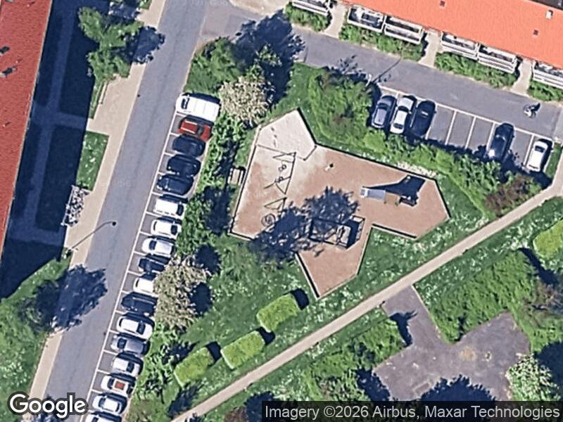 Satellitfoto af Legepladsen v. Tranevænget