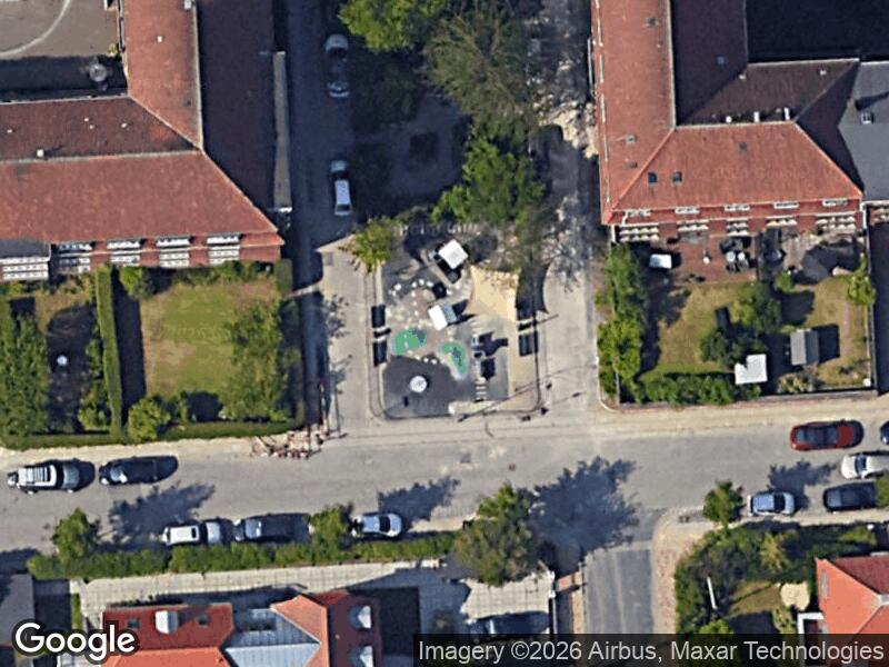 Satellitfoto af Legepladsen ved Hattesens Alle