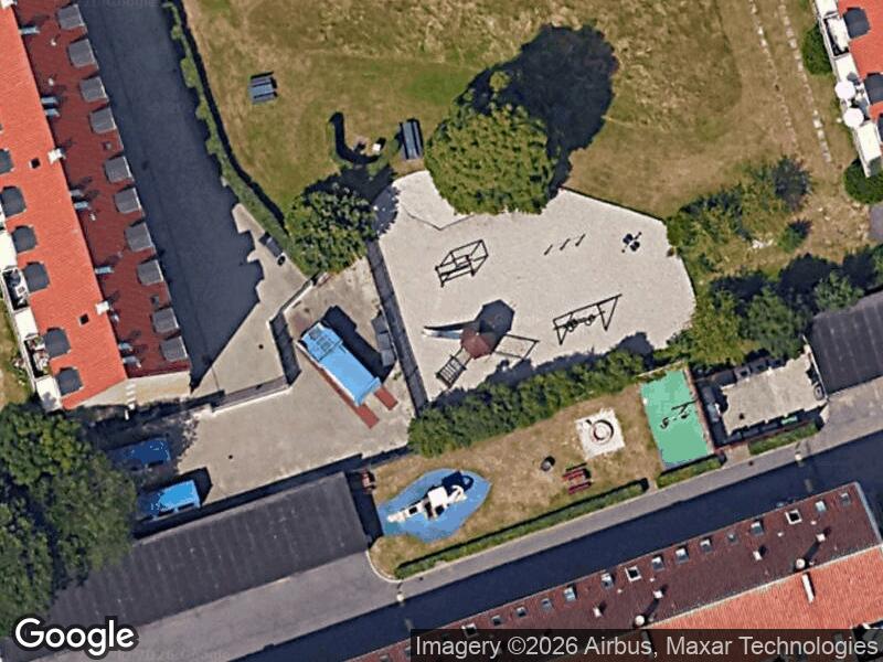 Satellitfoto af Legepladsen v. Bredagervej