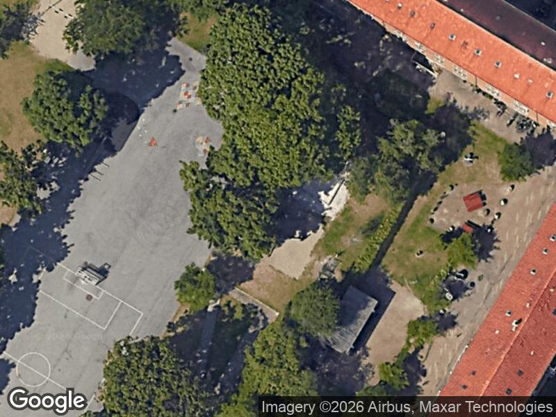 Satellitfoto af Legepladsen på Vilhelm Thomsens Allé
