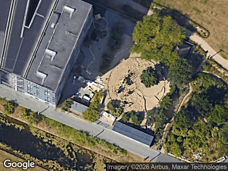 Satellitfoto af Legepladsen i Grønningen (vest)