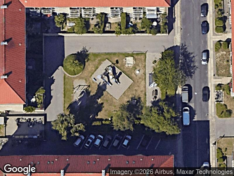 Satellitfoto af Legepladsen v. Bomsluttervej