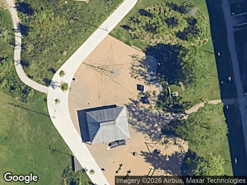 Satellitfoto af Legepladsen i Bypark Nord (syd)