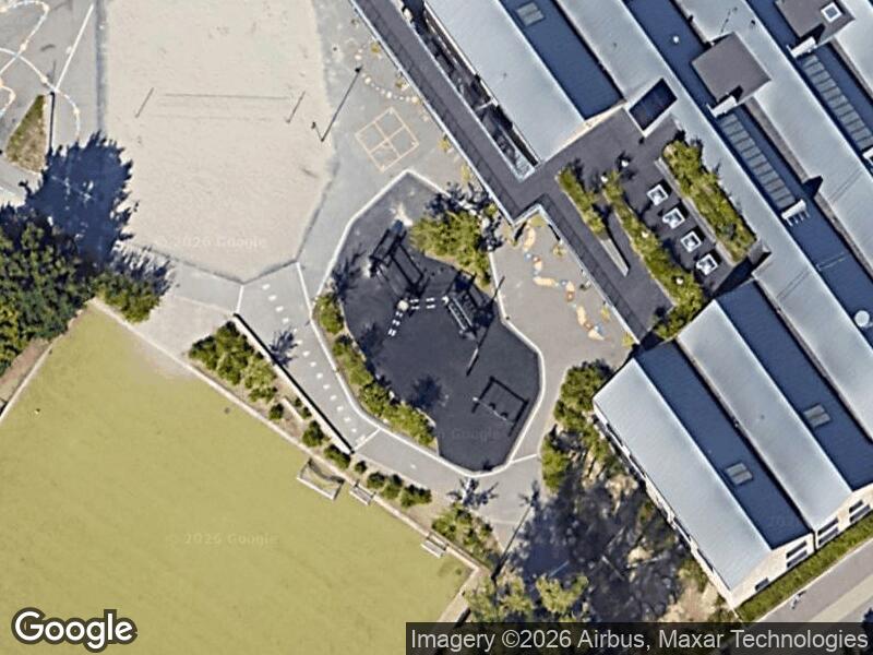 Satellitfoto af Legepladsen v. Rørsangervej