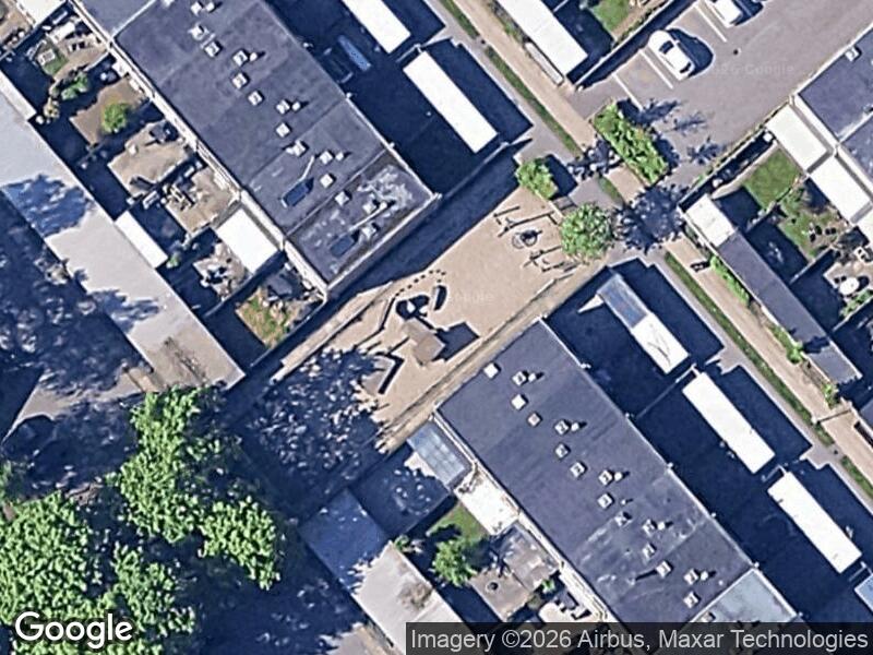 Satellitfoto af Legepladsen v. Gule Rækkehuse