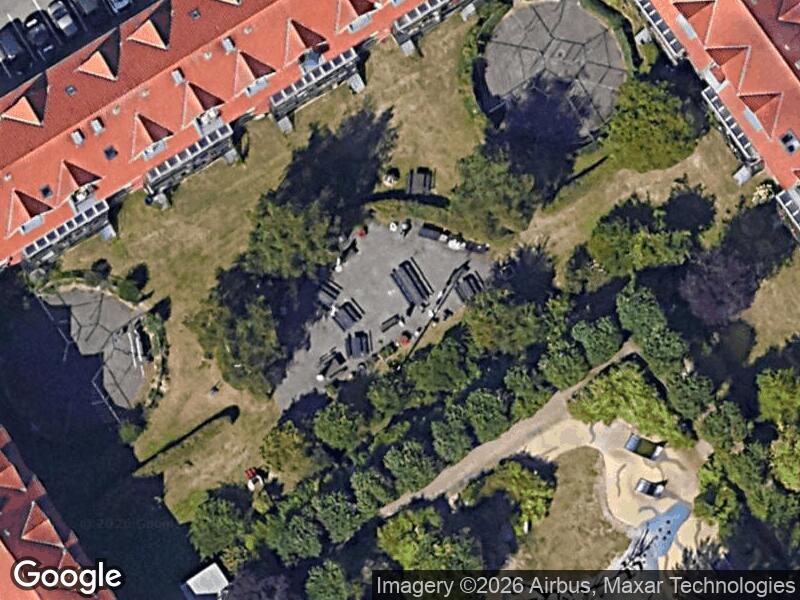 Satellitfoto af Legepladsen på Rørsangervej