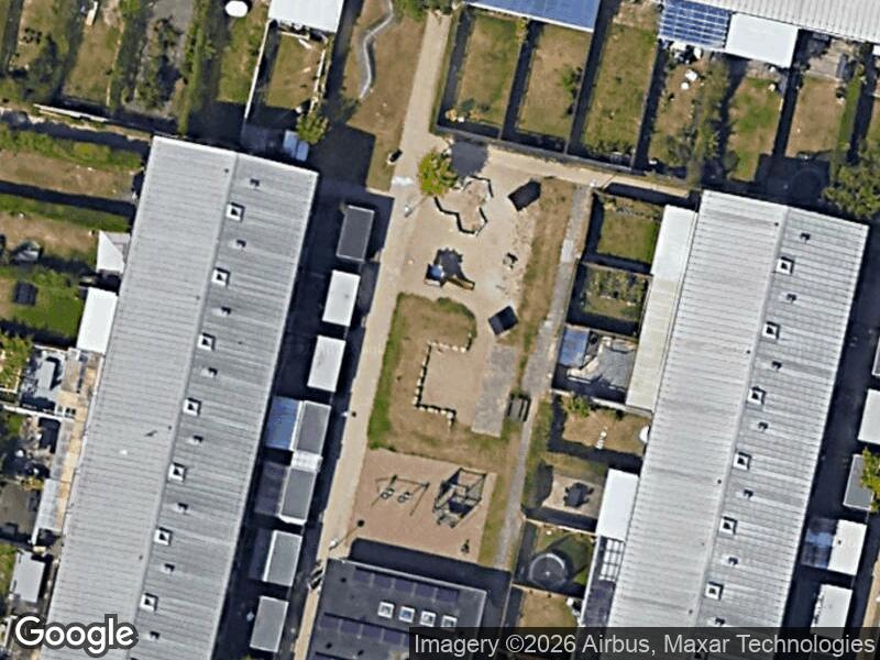 Satellitfoto af Legepladsen v. Kurvemagerstien