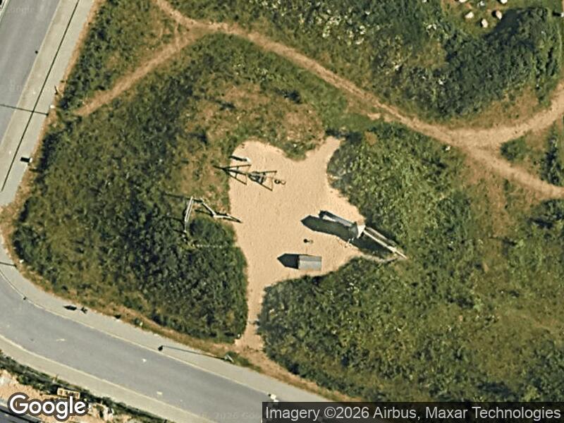 Satellitfoto af Legepladsen v. Poul Anker Bechs Vej