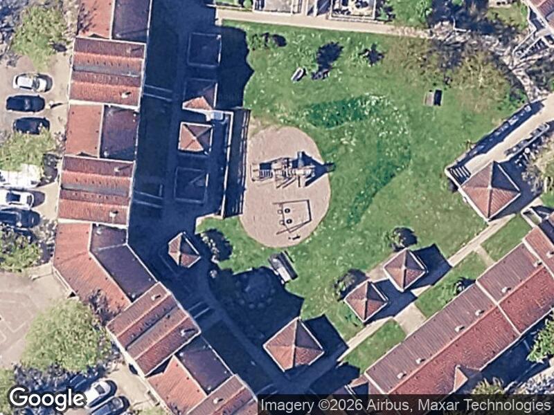 Satellitfoto af Legepladsen v. Østerhøj Bygade
