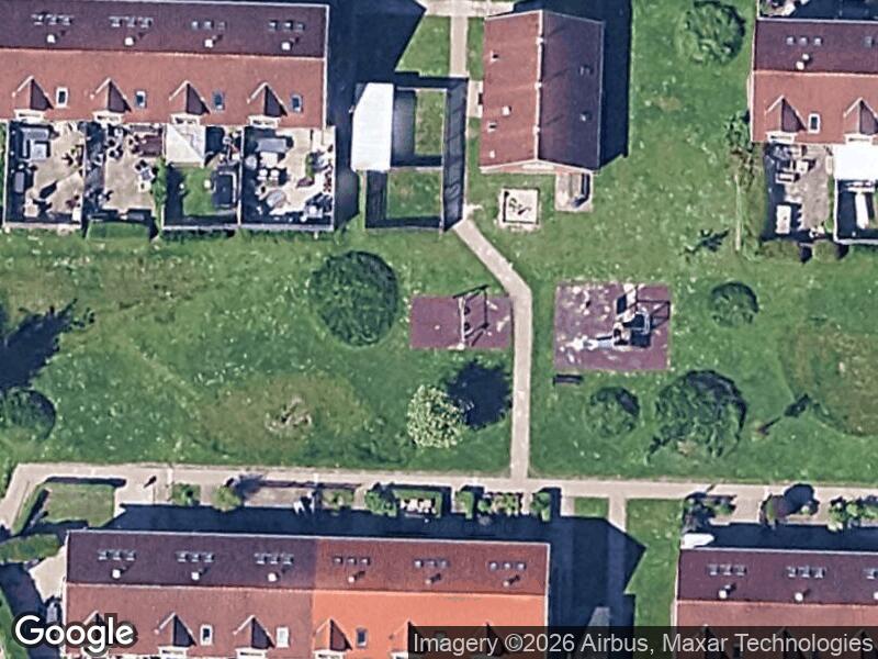Satellitfoto af Legepladsen v. Ved Kirkebjerg